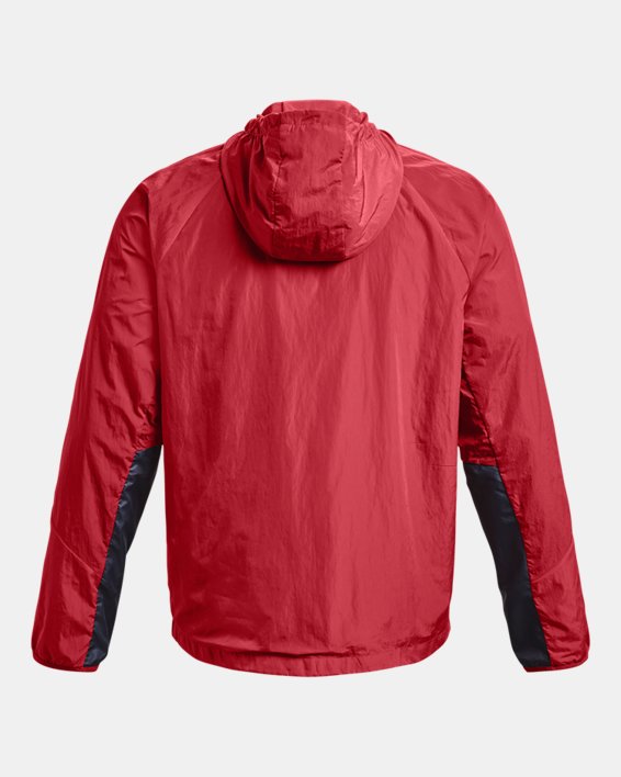 Haut entièrement zippé UA RUSH™ Woven pour homme, Red, pdpMainDesktop image number 8